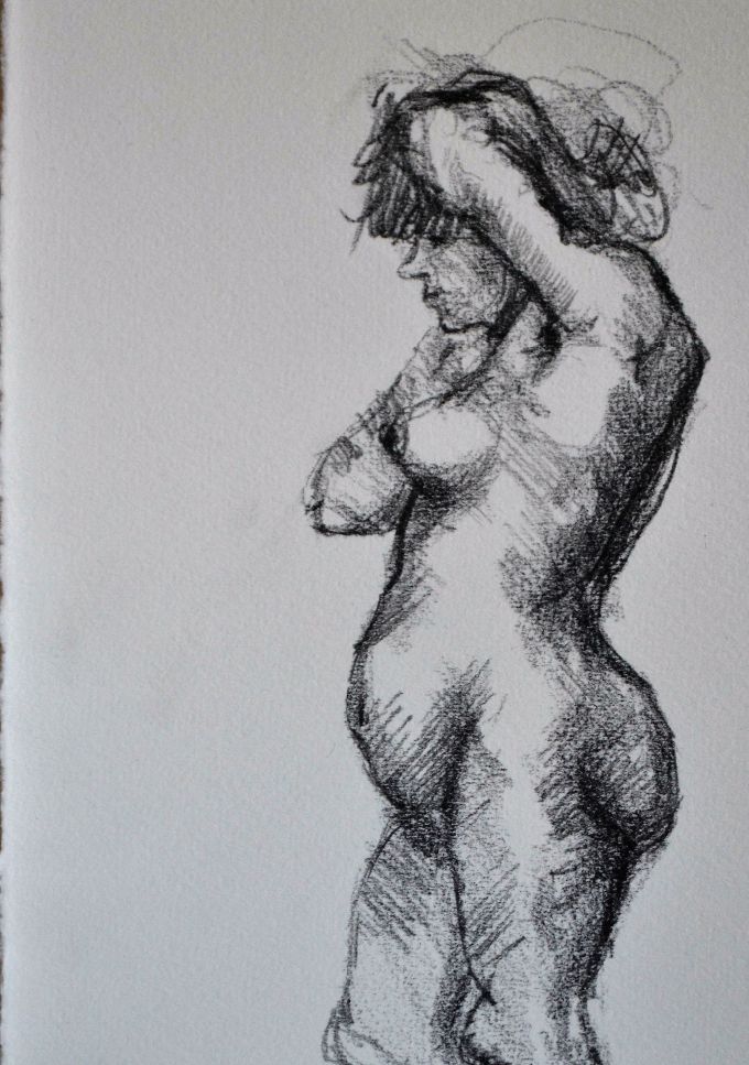 Goran Margetic, Weiblicher Akt, 2009. Bleistift auf Papier  25x19 cm