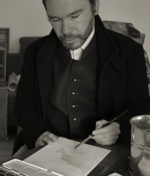 Im Atelier, Graz, Februar 2019. Copyright: freigegeben
