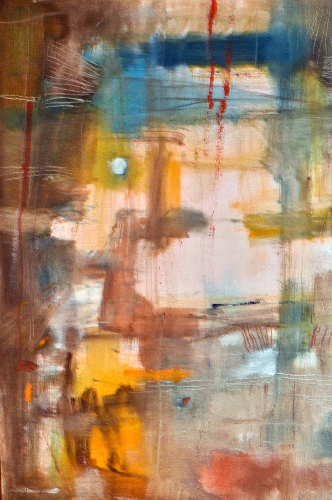 Goran Margetic Labyrinth II. 2022.Tempera, resin and Oil colours on cardboard 70x50 cm